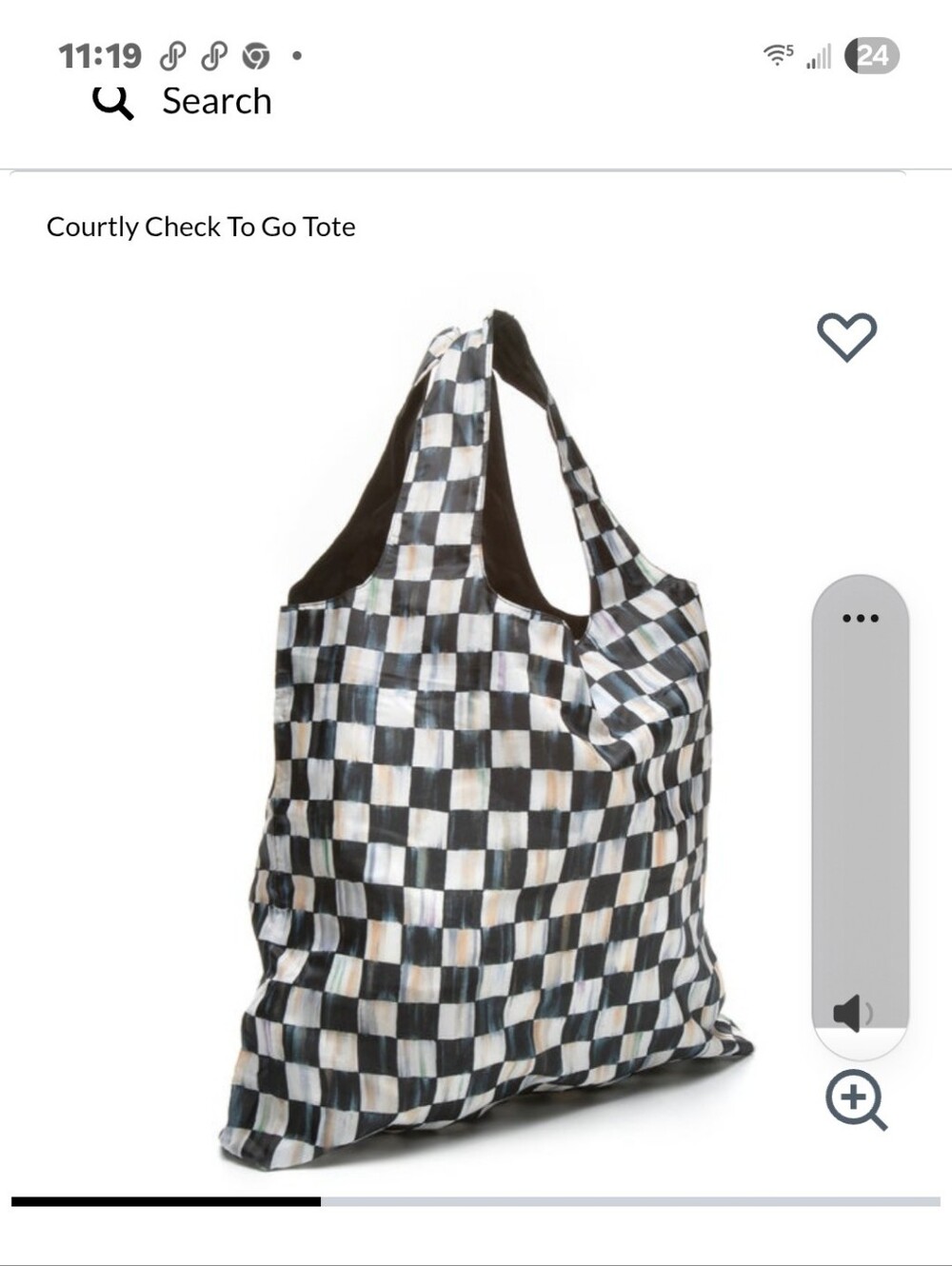 Mackenzie-Childs Courtly Check  To Go Tote Fab And Sealed Free Gift